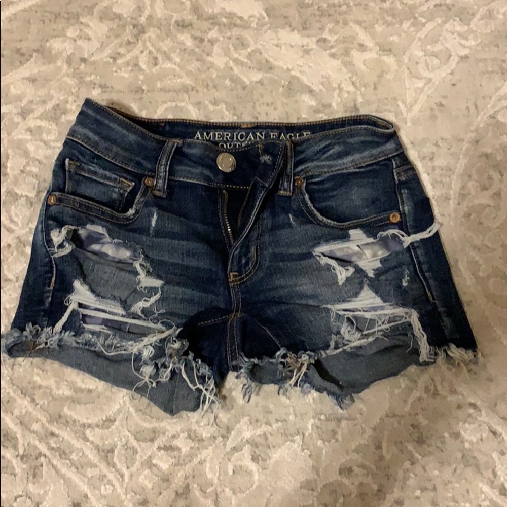american eagle midi super stretch jean short